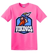 Epic Adult/Youth Vikings Blue Mascot League Sports Team Cotton Graphic T-Shirts