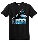 Epic Adult/Youth Huskies Blue Mascot League Sports Team Cotton Graphic T-Shirts