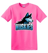Epic Adult/Youth Huskies Blue Mascot League Sports Team Cotton Graphic T-Shirts
