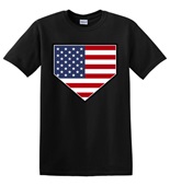 Epic Adult/Youth USA Flag Baseball Home Mascot League Cotton Graphic T-Shirts