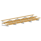 27 FT (3 Row - Double Foot Plank) - All Aluminum  (Powder Coated) Bleacher