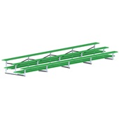 27 FT (3 Row - Double Foot Plank) - All Aluminum  (Powder Coated) Bleacher