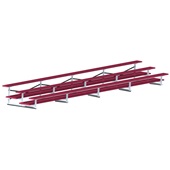 27 FT (3 Row - Double Foot Plank) - All Aluminum  (Powder Coated) Bleacher