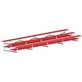 27 FT (3 Row - Double Foot Plank) - All Aluminum  (Powder Coated) Bleacher