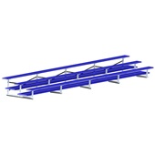 27 FT (3 Row - Double Foot Plank) - All Aluminum  (Powder Coated) Bleacher
