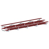 27 FT (3 Row - Double Foot Plank) - Tip & Roll  (Powder Coated) Bleacher