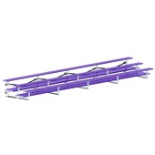 27 FT (3 Row - Double Foot Plank) - Tip & Roll  (Powder Coated) Bleacher