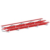 27 FT (3 Row - Double Foot Plank) - Tip & Roll  (Powder Coated) Bleacher