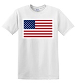 Epic Adult/Youth USA Flag Outlined Mascot League Team Cotton Graphic T-Shirts