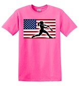 Epic Adult/Youth USA Flag Softball Mascot Sports Team Cotton Graphic T-Shirts