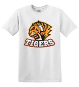 Epic Adult/Youth Tigers Side Mascot League Sports Team Cotton Graphic T-Shirts