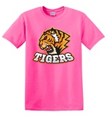 Epic Adult/Youth Tigers Side Mascot League Sports Team Cotton Graphic T-Shirts