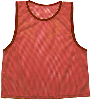 Martin Sports Adult 100% Polyester Practice Vests RED 