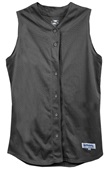 Womens Pro Mesh Full Button Sleeveless Softball Jersey