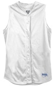Womens Pro Mesh Full Button Sleeveless Softball Jersey