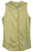 Womens Pro Mesh Full Button Sleeveless Softball Jersey