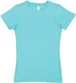 LAT Sportswear Girls Longer Length T-Shirts CARIBBEAN Primary