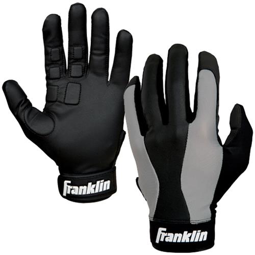 Franklin Sports MLB Digitek Paire de gants de frappeur, taille M, gris/noir/rouge Digi