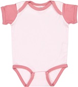 Rabbit Skins Infant Baby Rib Bodysuit 4400 BALLERINA/MAUVELOUS Primary