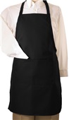 Edwards Butcher Apron with Two Patch Pockets 010 BLACK Primary