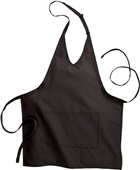Edwards V-Neck Bib Apron with Two Pockets 010 BLACK Primary