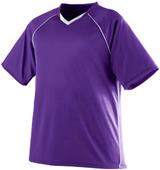 Augusta Youth Large White Striker Moisture Wicking Soccer Jersey PURPLE/WHITE Primary