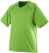 Augusta Youth Large White Striker Moisture Wicking Soccer Jersey LIME/BLACK Primary