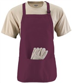 Augusta Medium Length Apron With Pockets MAROON Primary