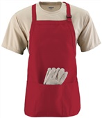 Augusta Medium Length Apron With Pockets RED Primary