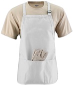 Augusta Medium Length Apron With Pockets WHITE Primary
