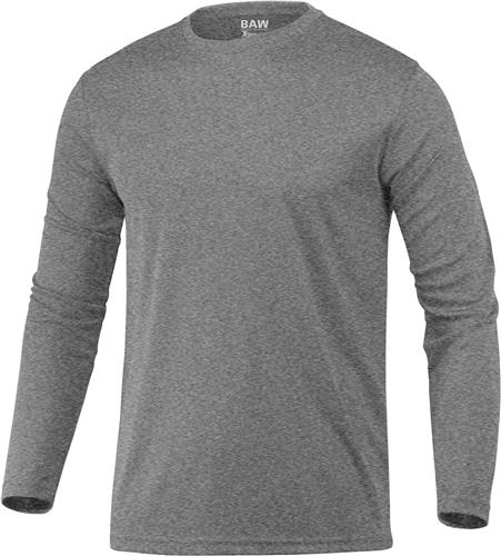 Baw Long Sleeve Xtreme-Tek Heather T-Shirts HEATHER GREY 