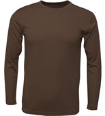Baw Men's Long Sleeve Xtreme-Tek T-Shirts BROWN Primary