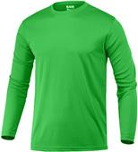 Baw Men's Long Sleeve Xtreme-Tek T-Shirts NEON GREEN Primary