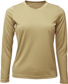 Baw Ladies Long Sleeve Xtreme-Tek T-Shirts SAND Primary
