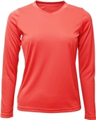 Baw Ladies Long Sleeve Xtreme-Tek T-Shirts UPF 50 CORAL Primary