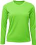 Baw Ladies Long Sleeve Xtreme-Tek T-Shirts UPF 50 LIME Primary
