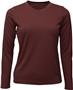 Baw Ladies Long Sleeve Xtreme-Tek T-Shirts UPF 50 MAROON Primary