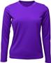Baw Ladies Long Sleeve Xtreme-Tek T-Shirts UPF 50 PURPLE Primary
