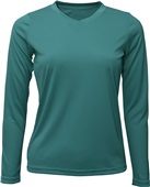 Baw Ladies Long Sleeve Xtreme-Tek T-Shirts UPF 50 TEAL Primary