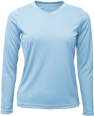 Baw Ladies Long Sleeve Xtreme-Tek T-Shirts ICE BLUE Primary