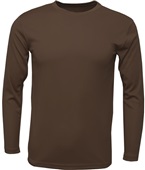 Baw Youth Long Sleeve Xtreme-Tek T-Shirts BROWN Primary