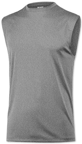 Baw Mens Sleeveless Xtreme-Tek Heather Shirts HEATHER GREY 