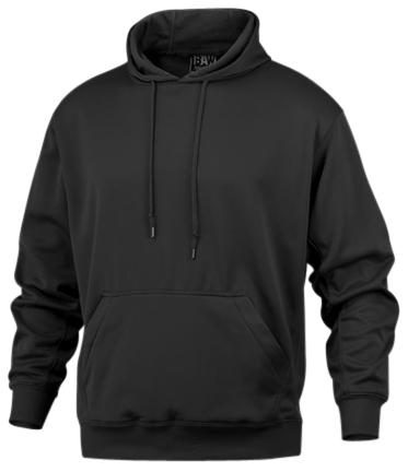 Baw Adult Pullover Hooded Sweatshirts BLACK 