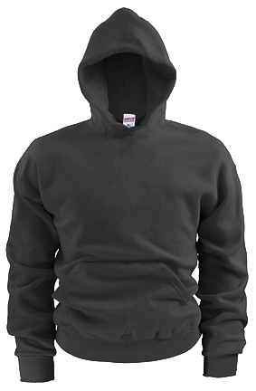 Soffe Youth Basic Hooded Sweatshirts 001 - BLACK 