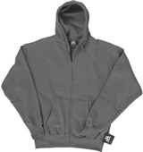 J America Premium Full Zip Fleece Hoodie CHARCOAL HEATHER Primary