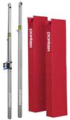Porter Powr Line 3" End Standards w/ Padding Volleyball (PAIR)