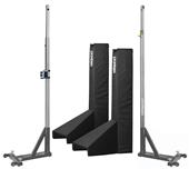 Porter Powr Line T-Base 3.5" Volleyball Standards With Pads (PAIR)