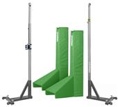 Porter Powr Line T-Base 3.5" Volleyball Standards With Pads (PAIR)