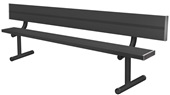 Porter Aluminum Portable Bench with Back