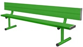 Porter Aluminum Portable Bench with Back